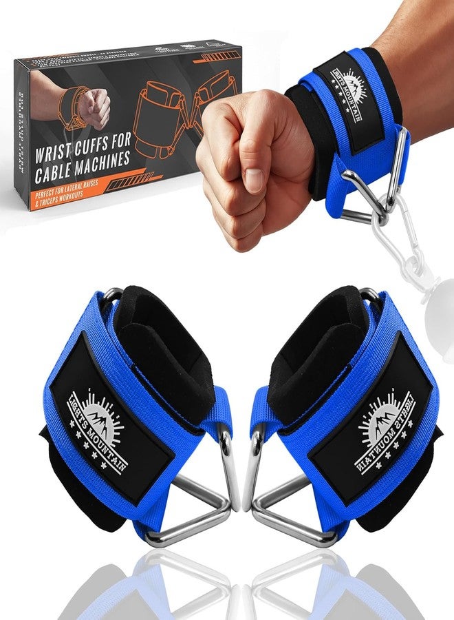 Lights Mountain 1 Pair Adjustable Wrist Cuffs Neoprene Padded Straps for Cable Machines Strength Training Equipment - Image 1